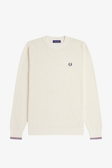 PULL HOMME WAFFLE STITCH JUMPER ÉCRU 170 ÉCRU 170
