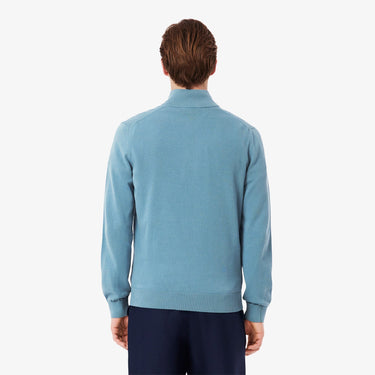 PULL HOMME 1/2 ZIP BLEU MER BLEU MER