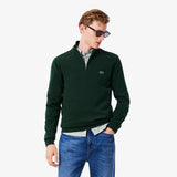 PULL HOMME 1/2 ZIP VERT FONCE VERT FONCE