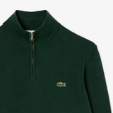 PULL HOMME 1/2 ZIP VERT FONCE VERT FONCE