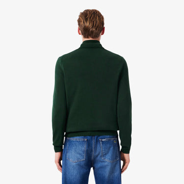 PULL HOMME 1/2 ZIP VERT FONCE VERT FONCE