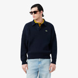 PULL HOMME AH8574 COL POLO MARINE SOMBRE MXQ MARINE SOMBRE MXQ