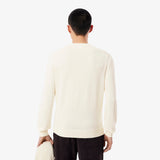PULL HOMME COL ROND BLANC BLANC