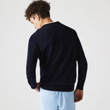 PULL HOMME COL ROND MARINE MARINE