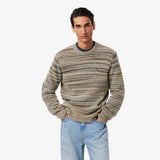 PULL HOMME CR LACOSTE BEIGE BEIGE
