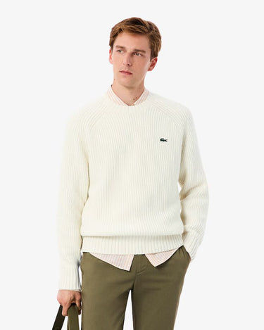 PULL HOMME CR LACOSTE CREME CREME