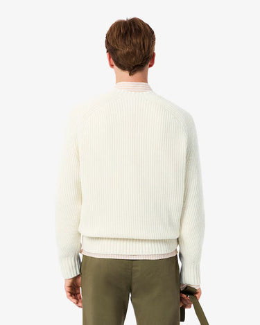 PULL HOMME CR LACOSTE CREME CREME