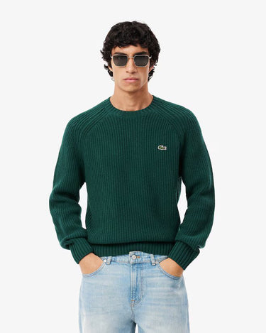 PULL HOMME CR LACOSTE VERT FONCE VERT FONCE