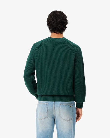 PULL HOMME CR LACOSTE VERT FONCE VERT FONCE