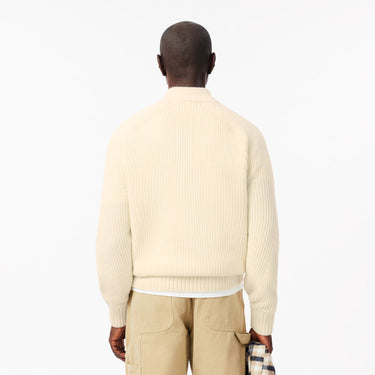 PULL HOMME DEMI-ZIP CREME CREME
