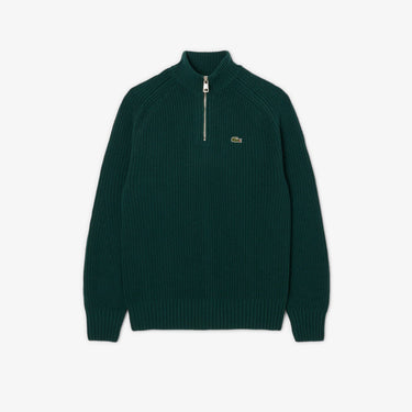 PULL HOMME DEMI-ZIP VERT FONCE VERT FONCE