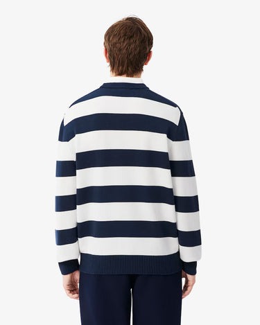 PULL HOMME LACOSTE MARINE/BLANC HHW MARINE/BLANC HHW