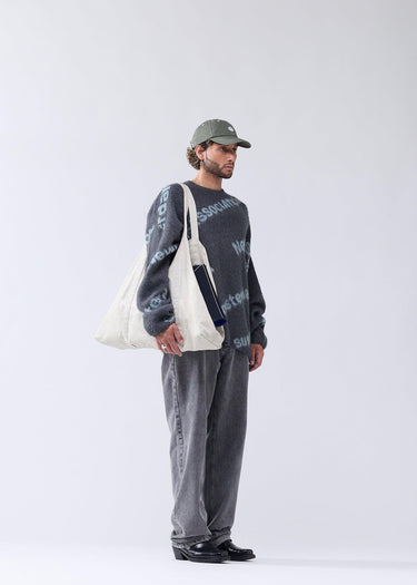 PULL HOMME JACQUARD KNIT ANTHRACITE ANTHRACITE