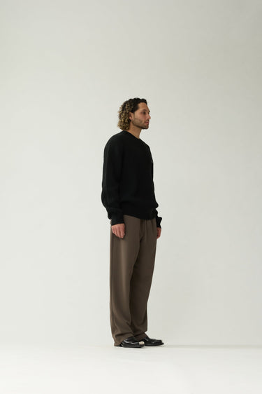 PULL HOMME KNITTED NOIR NOIR
