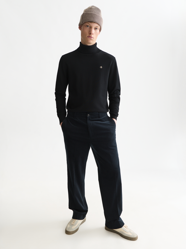 PULL HOMME ECOVERO TURTLENECK NOIR NOIR