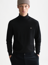 PULL HOMME ECOVERO TURTLENECK NOIR NOIR