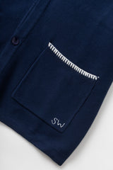 PULL HOMME BLANKET STITCH KNIT NAVY NAVY