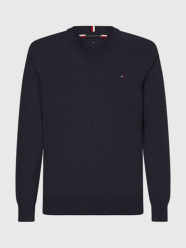PULL HOMME 1985 V NECK SWEATER MARINE MARINE