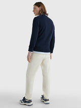 PULL HOMME 1985 V NECK SWEATER MARINE MARINE