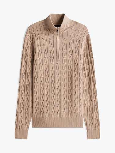 PULL HOMME CLASSIC COTTON BEIGE BEIGE