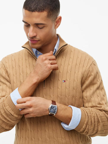 PULL HOMME CLASSIC COTTON CABLE BEIGE BEIGE