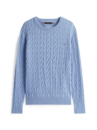PULL HOMME CLASSIC COTTON CABLE BLEU BLEU