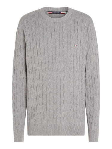PULL HOMME CLASSIC COTTON CABLE GRIS GRIS