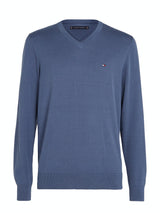 PULL HOMME CLASSIC COTTON V NEC INDIGO INDIGO