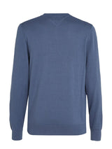 PULL HOMME CLASSIC COTTON V NEC INDIGO INDIGO