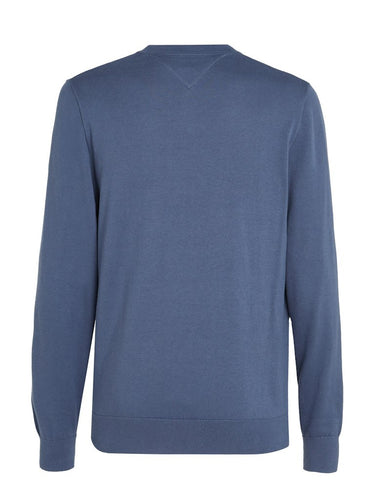 PULL HOMME CLASSIC COTTON V NEC INDIGO INDIGO