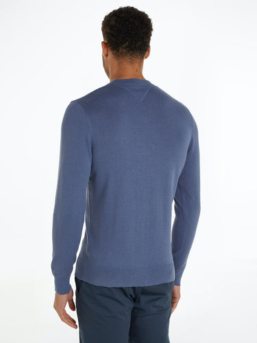 PULL HOMME CLASSIC COTTON V NEC INDIGO INDIGO