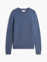 PULL HOMME LAMBSWOOL CREW NECK BLEU BLEU