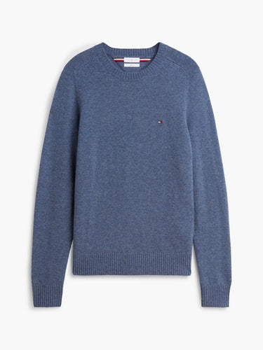 PULL HOMME LAMBSWOOL CREW NECK BLEU BLEU