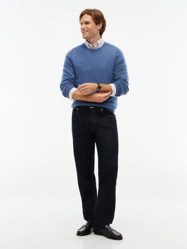 PULL HOMME LAMBSWOOL CREW NECK BLEU BLEU