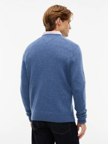 PULL HOMME LAMBSWOOL CREW NECK BLEU BLEU