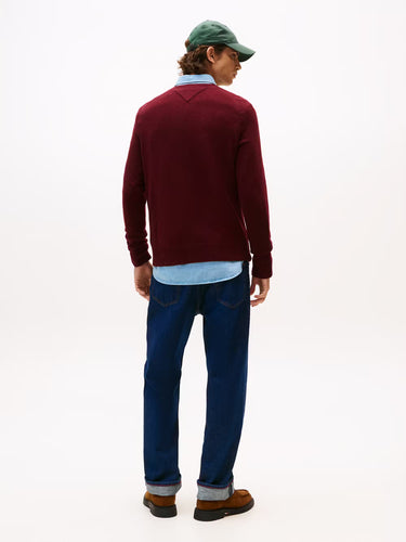 PULL HOMME LAMBSWOOL CREW NECK BORDEAUX BORDEAUX