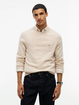 PULL HOMME LAMBSWOOL CREW NECK ECRU ECRU