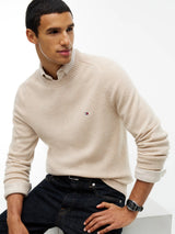 PULL HOMME LAMBSWOOL CREW NECK ECRU ECRU