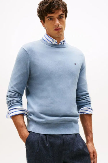 PULL HOMME PIMA ORG CTN CASHMER BLEU BLEU