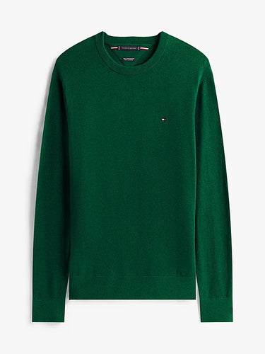 PULL HOMME PIMA ORG CTN CASHMER VERT VERT