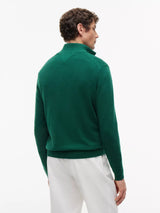 PULL HOMME PIMA ORG CTN CASHMER VERT VERT