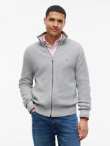 PULL HOMME RWB RIB ZIP THROUGH GRIS CLAIR GRIS CLAIR