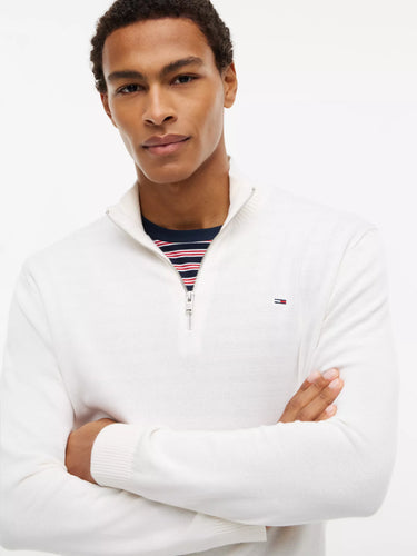 PULL HOMME SLM ESS LIGHT ¼ BLANC BLANC