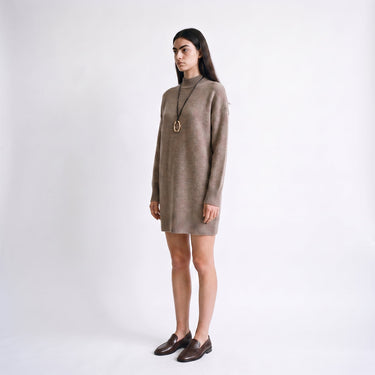 Robe Artlove Ariène robe-pull laine marron – vue 4