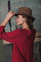 ROBE FEMME JUNA PLAIN COLOR BORDEAUX BORDEAUX
