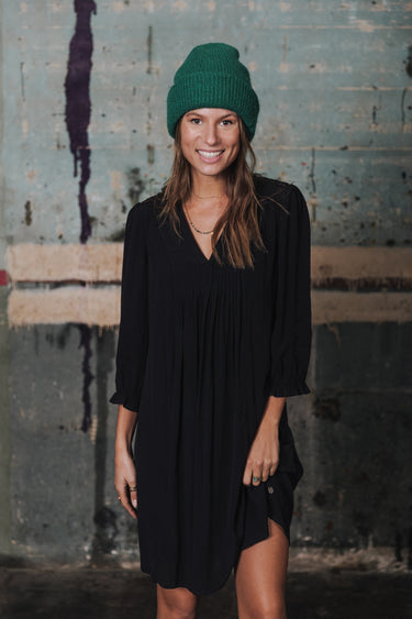 ROBE FEMME JUNA PLAIN COLOR NOIR NOIR