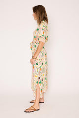 Robe MKT Studio Rodaso imprimé tropical naturel – vue 3