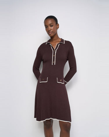 ROBE FEMME POLO MARRON MARRON