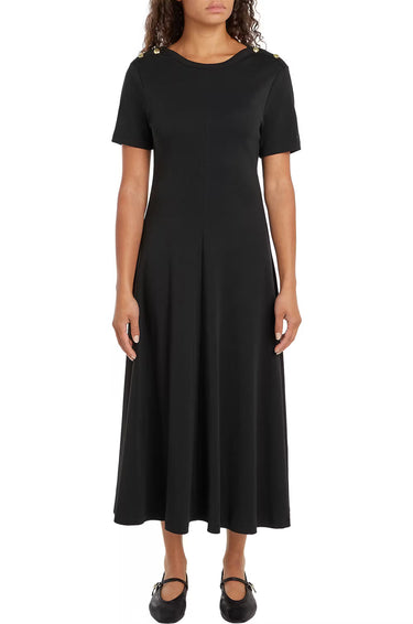 ROBE FEMME GOLD BTN DRESS NOIR NOIR