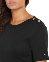 ROBE FEMME GOLD BTN DRESS NOIR NOIR